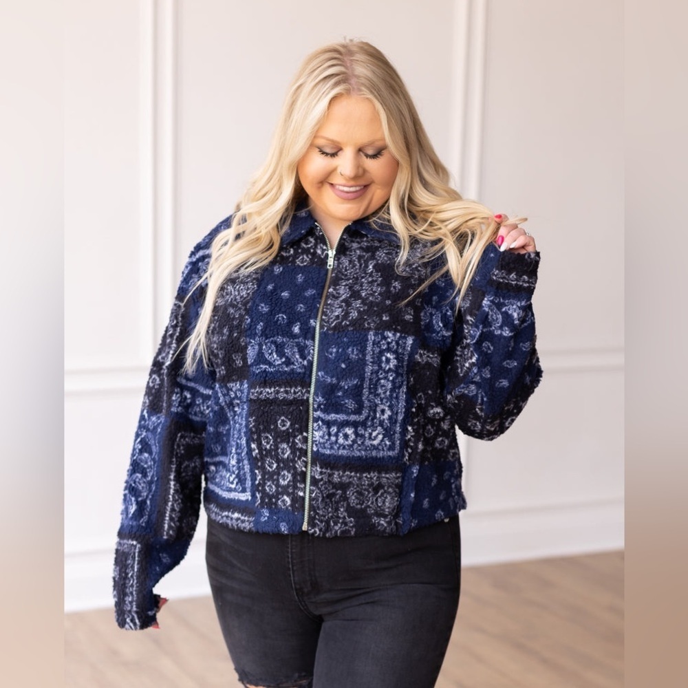 Bandana Print Western Sherpa